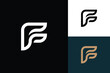 letter f monogram vector logo design