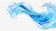 © LUPACO PNG - A Majestic Blue Wave Crashing Against the Serene White Shoreline
