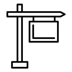 Sticker - Post Sign Icon