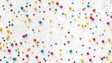 Fototapeta Sypialnia - Colorful candy sprinkles on white base, seamless texture
