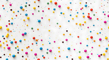 Colorful Candy Sprinkles On White Base, Seamless Texture