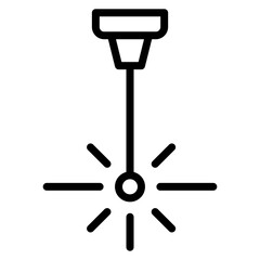 Sticker - Laser Beam Line Icon