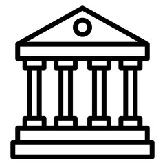 Sticker - Acropolis Line Icon