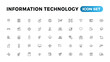© artnazu - Information technology line icons collection. Big UI icon set in a flat design. Thin outline icons pack
