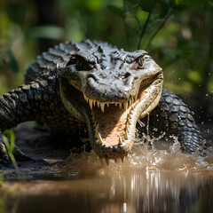 crocodile in the water