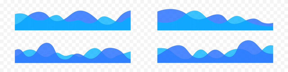Wall Mural - Set of separator headers, modern dividers shapes for bottom of the page web site