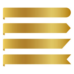 set of golden banners