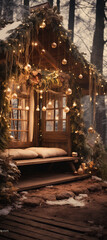 Cosy decorated Christmas room