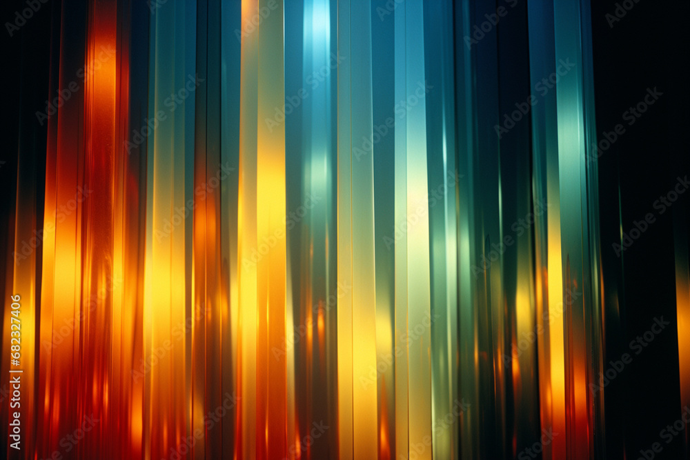 Abstract patterns of light pillars, a rare optical phenomenon where ...
