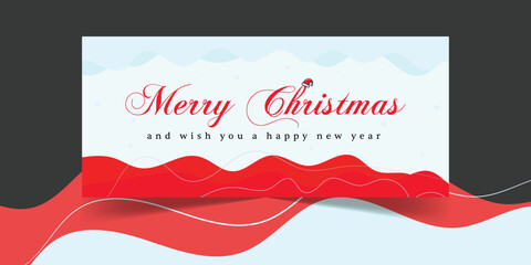 Editable Christmas cover and web banner template, page timeline header website ad banner, Horizontal christmas banner, xmas party invitation greeting cards promo