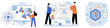 Analysis tool. Business intelligence. Vector illustration Information management is vital for efficient datorganization The report summarizes key findings research Graphs and charts help visualize