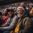 © Made360 - Multigenerational men of African descent enjoying a lively event at a stadium showcasing family bonding and happiness in a diverse crowd