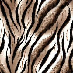 Wall Mural - Seamless zebra texture, zebra and tiger skin, animal pattern.