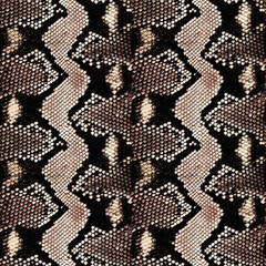 Wall Mural - Seamless snake texture, python skin, animal texture.