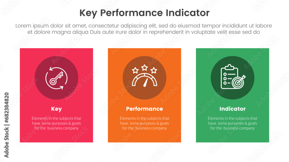 Three Key Indicators kpi key performance indicator infographic 3 point stage template with ...