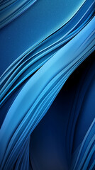 Wall Mural - Blue wallpaper sparkling, smooth curved lines. AI generative