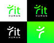 © RIFTIAN - Letter F monogram active healthy human sport logo design.