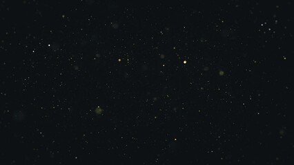 Wall Mural - thin particles floating in fluid space background/ 4k animation of an abstract background with float