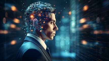 AI analysis artificial intelligence automation big data brain business cg cloud computing