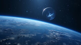 Fototapeta Sport - Interstellar Perspective: Realistic Blue Planets from the ISS