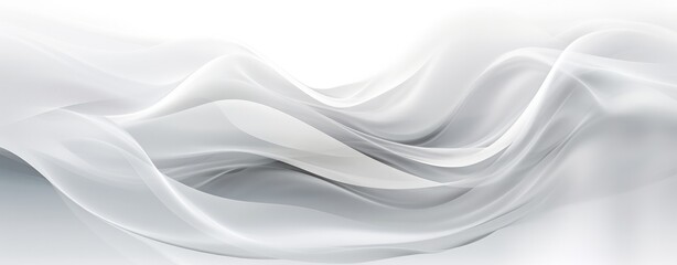 Wall Mural - White background with curves and waves, in the style of translucent overlapping, flowing fabrics, UHD, soft tonal shifts abstract white background