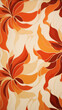 A floral pattern with petals in shades of orange and beige