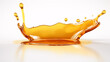 © ckybe - A dollop of honey, serum or cooking oil isolated on a white surface.