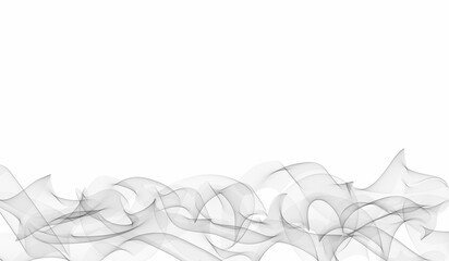 Wall Mural - White abstract background. Fluttering white scarf. Waving on wind white fubric. 3D illustration.