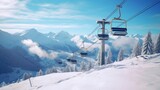 Fototapeta  - ski resort in the mountains
