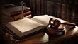 A law book with a gavel - International law