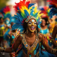 o captures the energy of a carnival parade