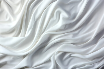 white fabric with soft folds, texture, textile background