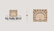 Sunset Wave Logo Template. Universal creative premium symbol. Vector illustration. Creative Minimal design template. Symbol for Corporate Business Identity