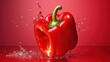 Red bell pepper UHD wallpaper