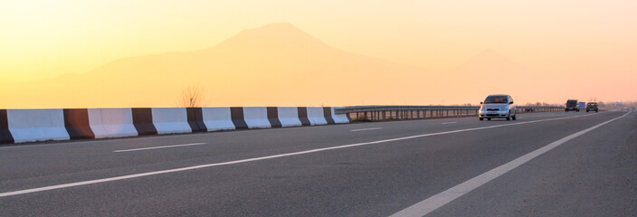 Wall Mural - cars in highway