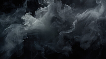 Poster - smoke on black background