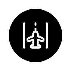 Poster - aviation line circular icon