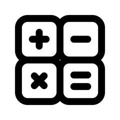 Canvas Print - calculator line icon