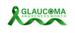 Glaucoma Awareness Month in January .Green ribbon.  Its know save your eyes. Banner, poster, card, background design. Vector design .