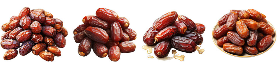 Sticker - Dry dates Hyperrealistic Highly Detailed Isolated On Transparent Background Png File