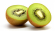 isolated kiwi one kiwi fruit cut in half isolated on white background