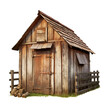 Chicken coop, transparent background, isolated image, generative AI