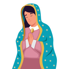 Canvas Print - virgen de guadalupe illustration