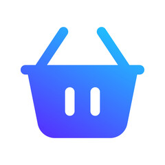 Wall Mural - shopping cart gradient fill icon