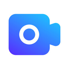 Poster - video call gradient fill icon