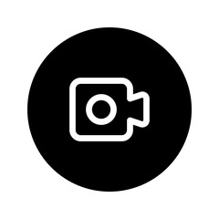 Canvas Print - video call line circular icon