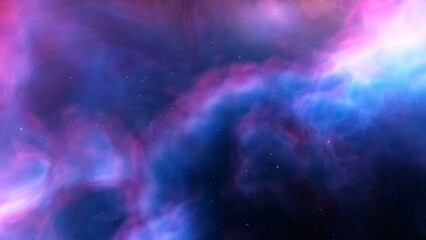 nebula gas cloud in deep outer space, science fiction illustration, colorful space background with stars 3d render
