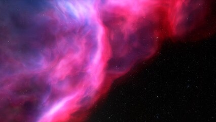 nebula gas cloud in deep outer space, science fiction illustration, colorful space background with stars 3d render

