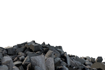 Canvas Print - Digital png photo of broken rocks on transparent background