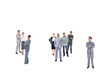 © vectorfusionart - Digital png photo of group of male and female businessmen standing on transparent background